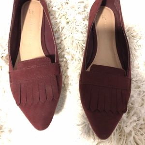 Lauren Conrad maroon tassel flats sz 7